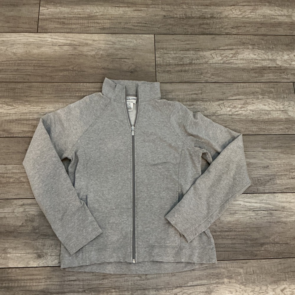 Pendleton Full Zip Jacket Heather Gray Cotton Ble… - image 2